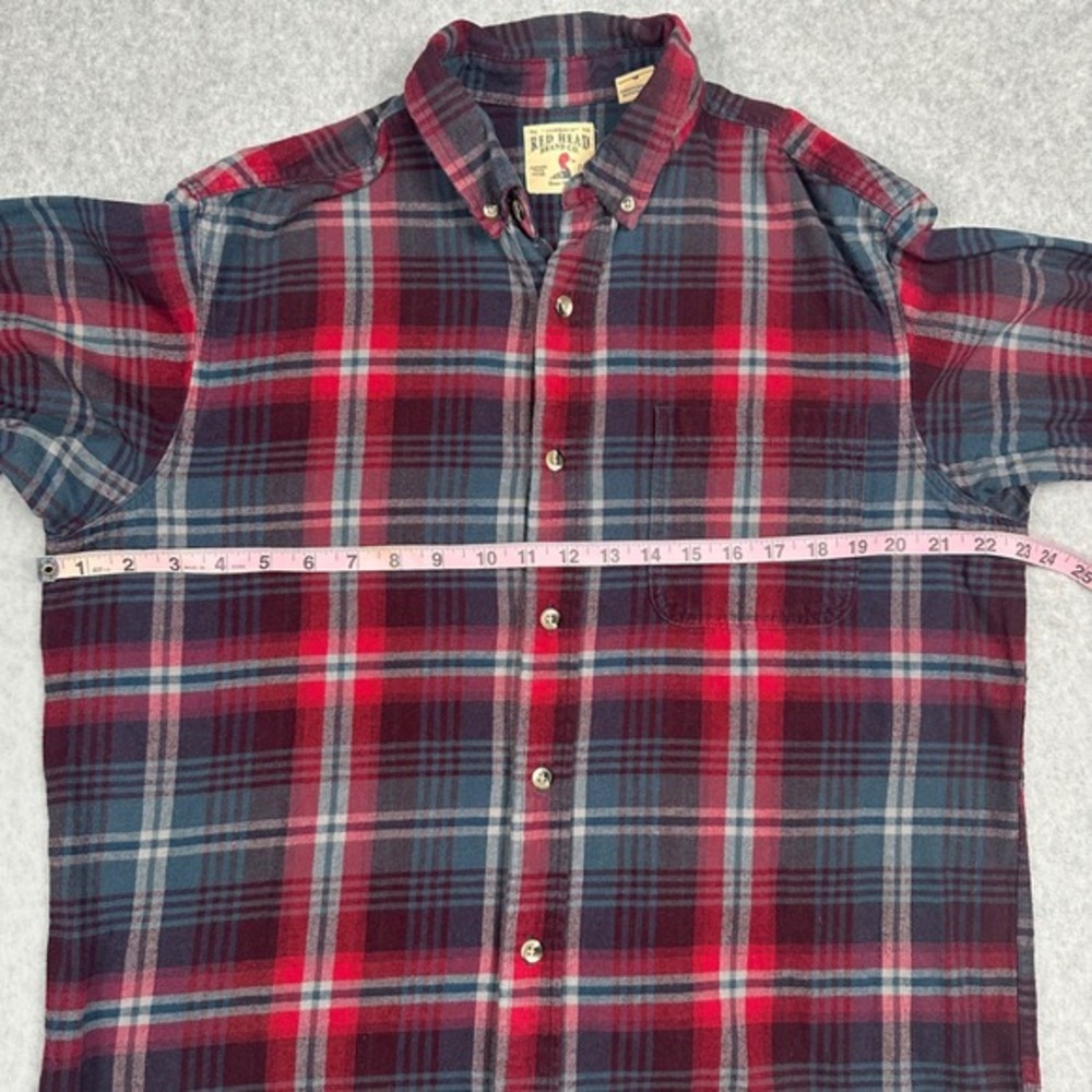 RedHead‎ Brand Co Plaid Button Down Shirt Men Size L Flannel Long Sleeve Outdoor - Picture 4 of 10